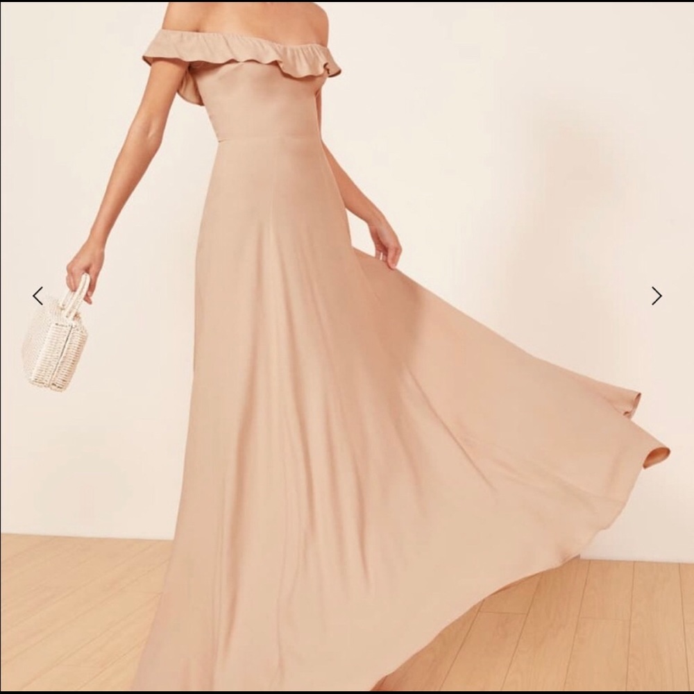 Reformation Verbena Dress in Champagne